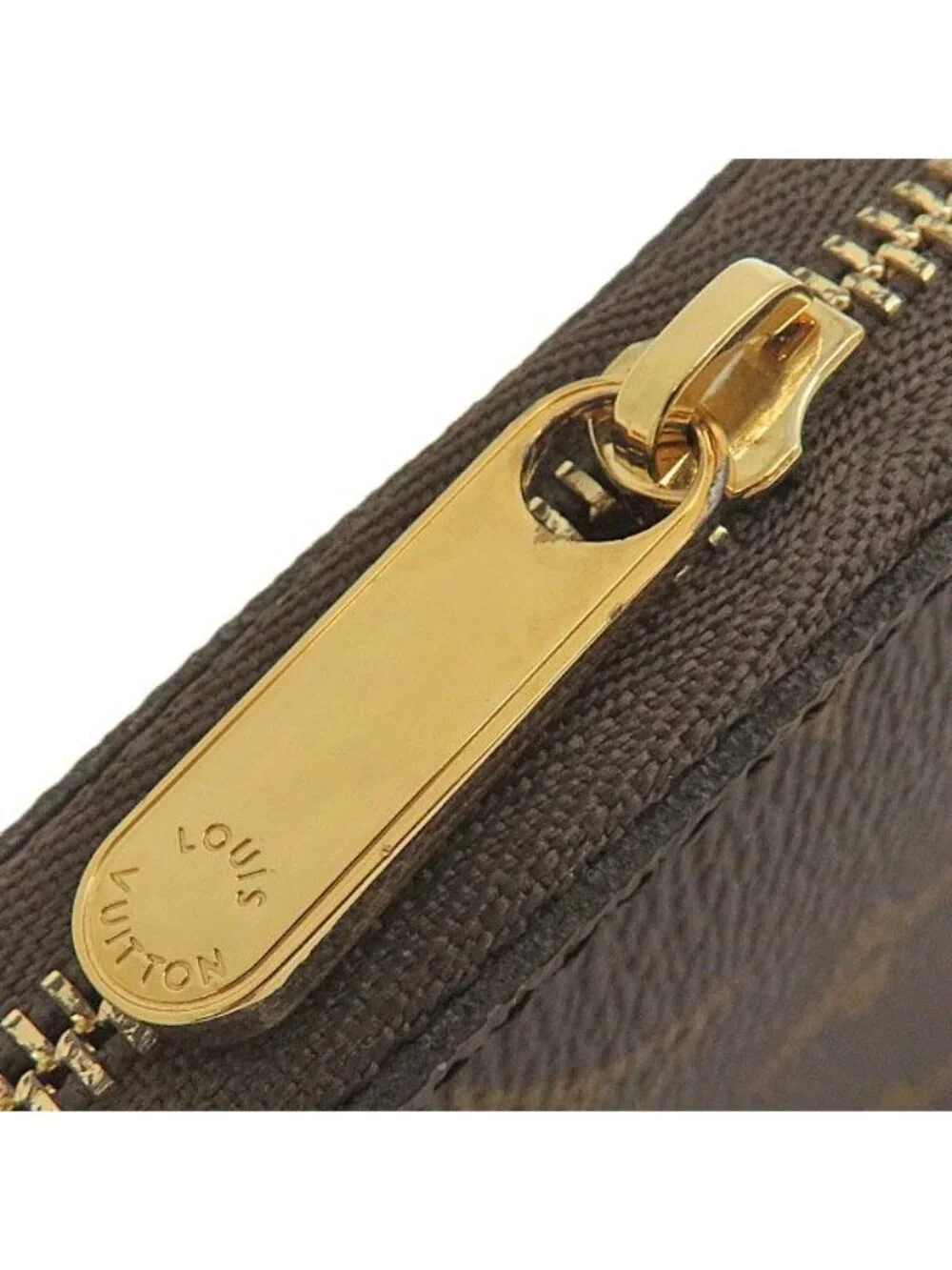 Louis Vuitton Coin Case Zippy Purse Monogram Canvas Gold Compact